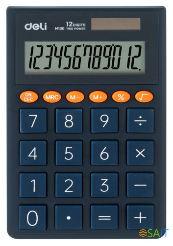 Калькулятор карманный Deli EM130BLUE синий 12-разр.