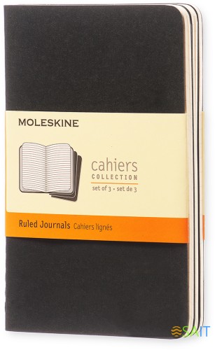 Блокнот Moleskine CAHIER JOURNAL QP311 Pocket 90x140мм обложка картон 64стр. линейка черный (3шт)