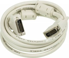Кабель Ningbo DVI-D Dual Link (m) DVI-D Dual Link (m) 3м (RD-DVI-3-BR) феррит.кольца черный (блистер)