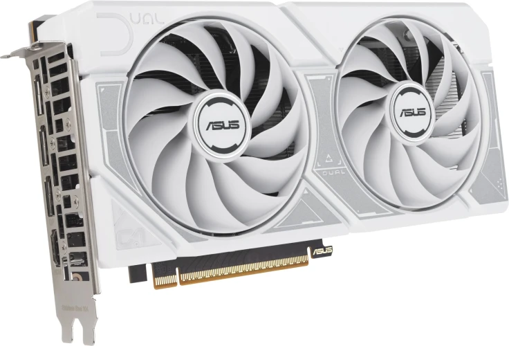 Видеокарта Asus PCI-E 5.0 DUAL-RTX5060-O8G-WHITE NVIDIA GeForce RTX 5060 8Gb 128bit GDDR7 2535/28000 HDMIx1 DPx3 HDCP Ret