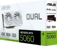 Видеокарта Asus PCI-E 5.0 DUAL-RTX5060-O8G-WHITE NVIDIA GeForce RTX 5060 8Gb 128bit GDDR7 2535/28000 HDMIx1 DPx3 HDCP Ret