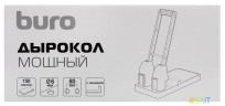 Дырокол Buro Force макс.:150лист. пластик черный отв.:2 с линейкой