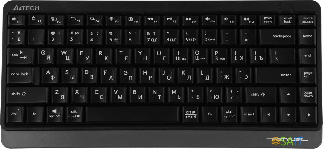 Клавиатура A4Tech Fstyler FBK11 черный/серый USB беспроводная BT/Radio slim