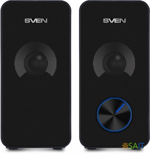 Колонки Sven 335 2.0 черный 6Вт