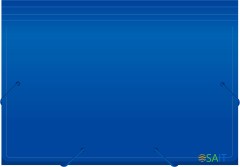 Портфель Бюрократ -BPR6BLUE 6 отдел. A4 пластик 0.7мм синий