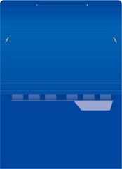 Портфель Бюрократ -BPR6BLUE 6 отдел. A4 пластик 0.7мм синий