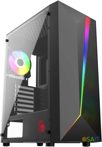 Корпус Bloody BD-CC106F черный без БП ATX 4x120mm 1xUSB2.0 1xUSB3.0 audio bott PSU