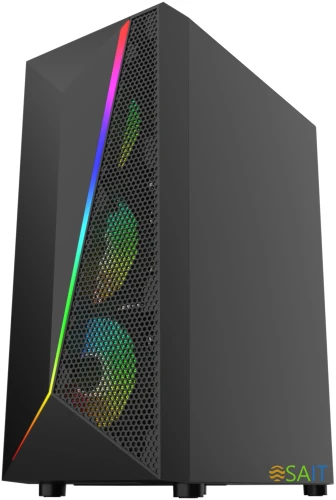 Корпус Bloody BD-CC106F черный без БП ATX 4x120mm 1xUSB2.0 1xUSB3.0 audio bott PSU