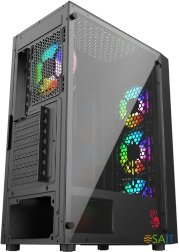 Корпус Bloody BD-CC106F черный без БП ATX 4x120mm 1xUSB2.0 1xUSB3.0 audio bott PSU