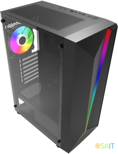 Корпус Bloody BD-CC106F черный без БП ATX 4x120mm 1xUSB2.0 1xUSB3.0 audio bott PSU