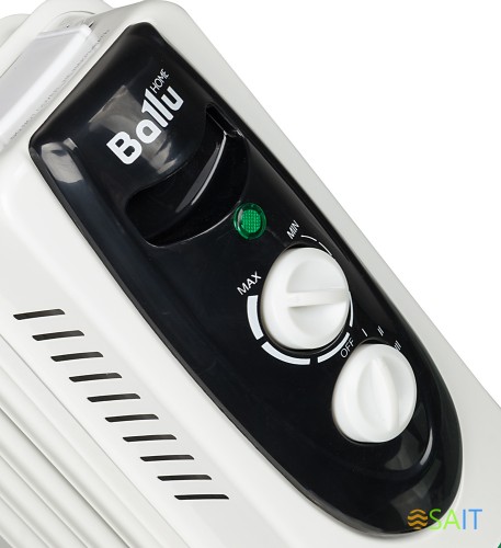 Радиатор масляный Ballu Classic BOH/CL-05WRN 1000Вт белый/черный