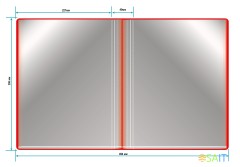 Папка с 100 прозр.вклад. Бюрократ -BPVN100RED A4 пластик 0.8мм торц.карм с бум. встав красный