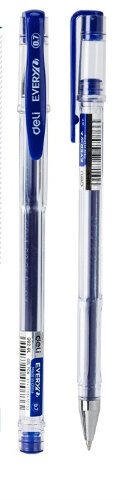 Ручка гелев. Deli EveryU EG82-BL прозрачный d=0.7мм син. черн. 1стерж. кругл.