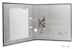 Папка-регистратор Silwerhof 355020-01 A4 50мм ПВХ/бумага черный мет.окант. сборная смен.карм. на кор.