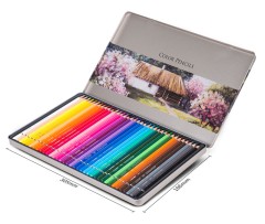 Карандаши цв. Deli 6566 липа цветной корпус 36цв. мет.кор.