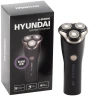Бритва роторная Hyundai H-SH8090 реж.эл.:3 питан.:аккум. черный/золотистый