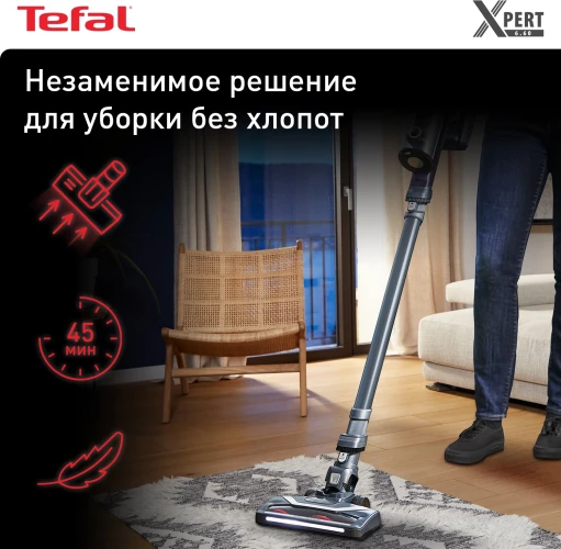 Пылесос Tefal TY6838WO серый/фиолетовый