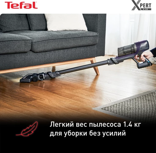 Пылесос Tefal TY6838WO серый/фиолетовый