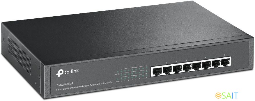 Коммутатор TP-Link TL-SG1008MP (L2) 8x1Гбит/с 8PoE+ 126W неуправляемый