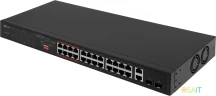 Коммутатор TP-Link TL-SL1226P (L2) 24x100Мбит/с 2x1Гбит/с 2xКомбо(1000BASE-T/SFP) 24PoE+ 250W неуправляемый
