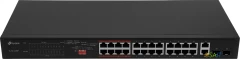 Коммутатор TP-Link TL-SL1226P (L2) 24x100Мбит/с 2x1Гбит/с 2xКомбо(1000BASE-T/SFP) 24PoE+ 250W неуправляемый