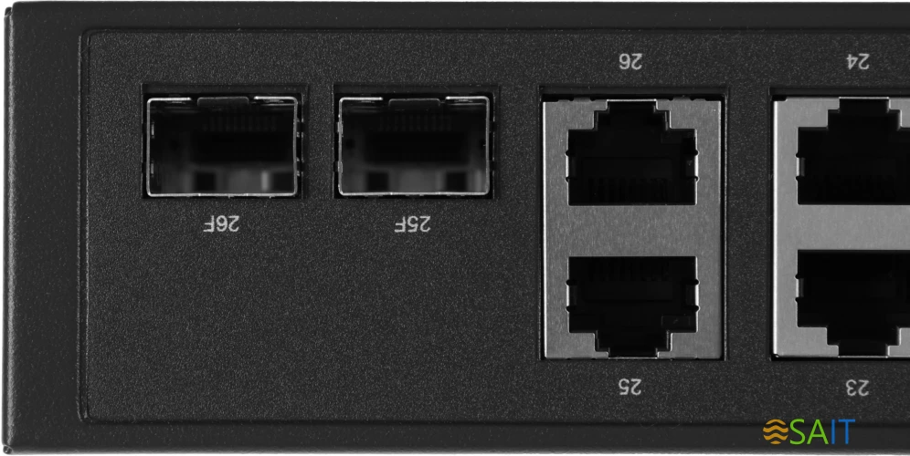 Коммутатор TP-Link TL-SL1226P (L2) 24x100Мбит/с 2x1Гбит/с 2xКомбо(1000BASE-T/SFP) 24PoE+ 250W неуправляемый