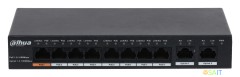 Коммутатор Dahua DH-PFS3010-8GT-96 10x1Гбит/с 7PoE+ 1PoE++ 96W неуправляемый
