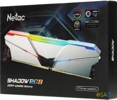 Память DDR4 2x8Gb 3600MHz Netac NTSRD4P36DP-16S Shadow RGB RTL PC4-28800 CL16 DIMM 288-pin 1.35В с радиатором Ret