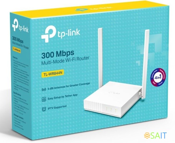Роутер беспроводной TP-Link TL-WR844N N300 10/100BASE-TX белый