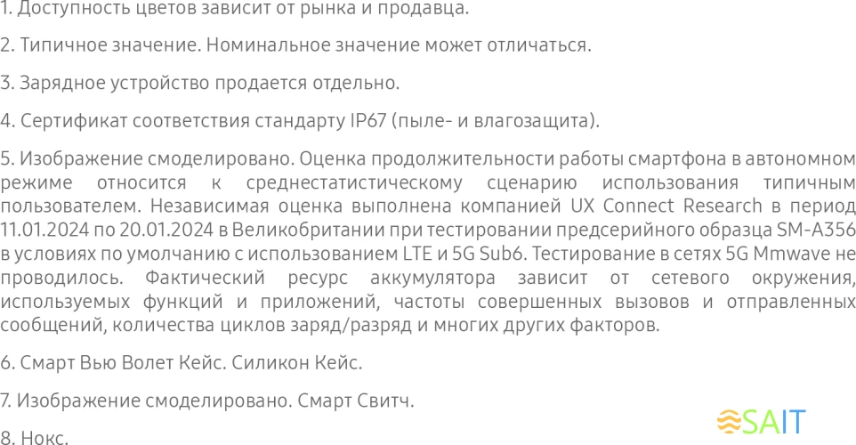 Смартфон Samsung SM-A356E Galaxy A35 5G 256Gb 8Gb темно-синий моноблок 3G 4G 2Sim 6.6" 1080x2340 Android 14 50Mpix 802.11 a/b/g/n/ac/ax NFC GPS GSM900/1800 GSM1900 Protect microSD max1024Gb