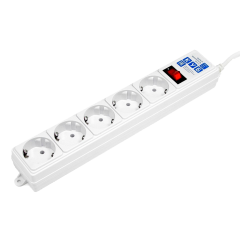 Фильтр-удлинитель Power Cube B 3.0 м 5 розеток (белый) 10А/2,2кВт Power Cube B (3 м, 5 розеток)