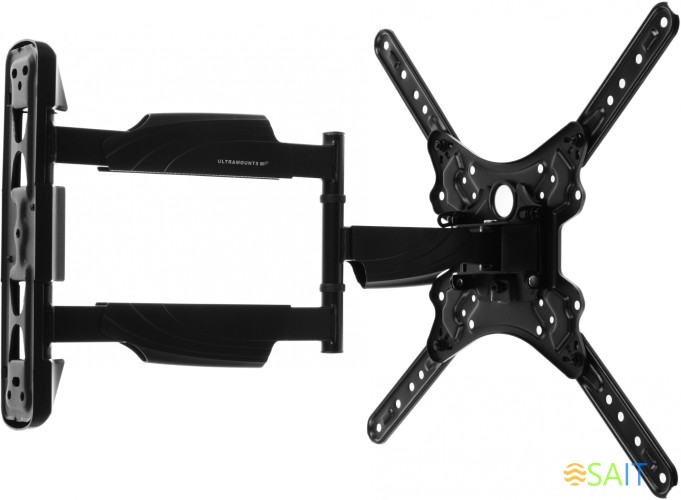 Кронштейн для телевизора Ultramounts UM871 черный 23"-55" макс.35кг настенный поворотно-выдвижной и наклонный