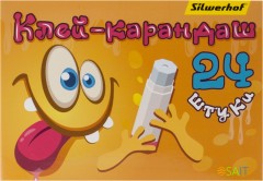 Клей-карандаш Silwerhof 15гр ПВП дисплей картонный Монстрики