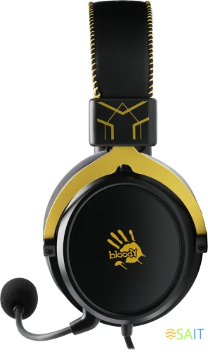 Наушники с микрофоном A4Tech Bloody M590i желтый/серый 1м мониторные USB оголовье (M590I SPORTS LIME)