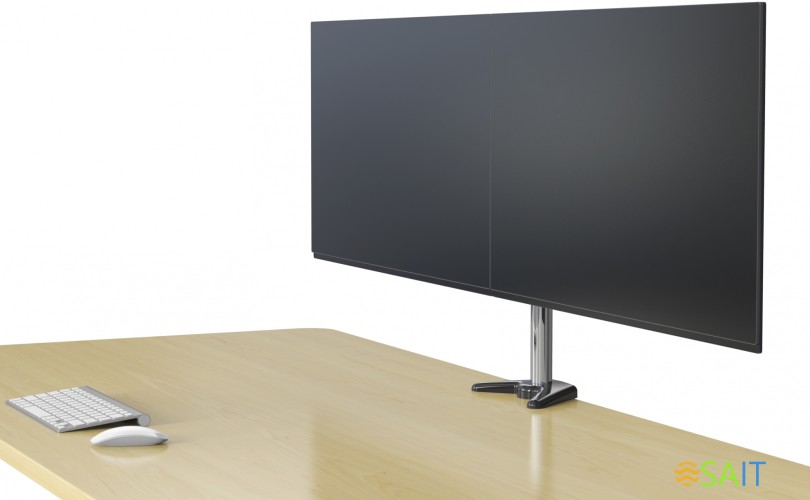 Кронштейн для мониторов Cactus CS-VM-D08-AL серебристый 13"-27" макс.8кг настольный поворот и наклон