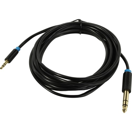 Кабель Vention аудио Jack 6,5 mm M/ 3,5 M - 3 м Кабель Vention jack 6.5 mm(m)/mini jack 3.5 mm(m) - 3 м (BABBI)