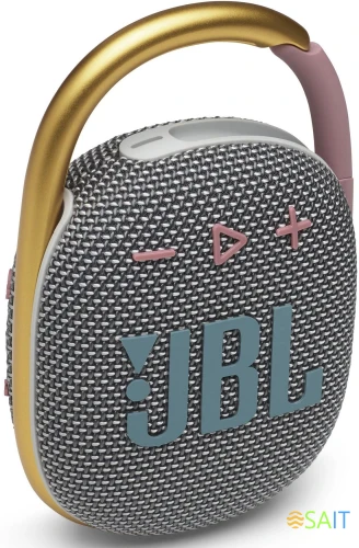 Колонка порт. JBL Clip 4 серый 5W 1.0 BT 15м 500mAh (JBLCLIP4GRY)