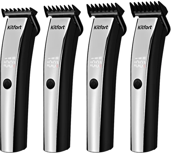 Триммер Kitfort КТ-3131 серебристый/черный 5Вт (насадок в компл:4шт)
