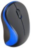 Мышь Оклик 605SW черный/синий оптическая 1200dpi беспров. USB для ноутбука 3but (384109)