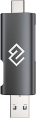 Устройство чтения карт памяти USB 2.0/Type C Digma CR-CU2520-G серый