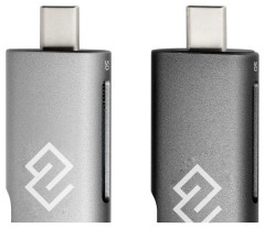 Устройство чтения карт памяти USB 2.0/Type C Digma CR-CU2520-G серый