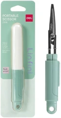 Ножницы Deli EZ508GREEN EZ508 Linfini портативные 125мм ручки пластиковые сталь зеленый блистер