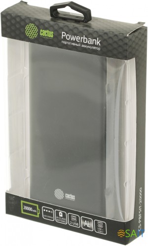 Мобильный аккумулятор Cactus CS-PBFSIT-20000 20000mAh 10.5W 2.1A 2xUSB-A черный