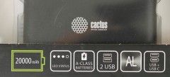 Мобильный аккумулятор Cactus CS-PBFSIT-20000 20000mAh 10.5W 2.1A 2xUSB-A черный