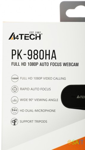 Камера Web A4Tech PK-980HA черный 2Mpix (1920x1080) USB3.0 с микрофоном