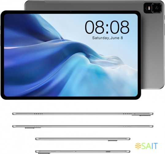 Планшет Teclast T50 Tiger T616 (2.0) 8C RAM8Gb ROM256Gb 11" IPS 2000x1200 4G 1Sim Android 11 серебристый 20Mpix 8Mpix BT WiFi microSD 1Tb 7500mAh 10hr