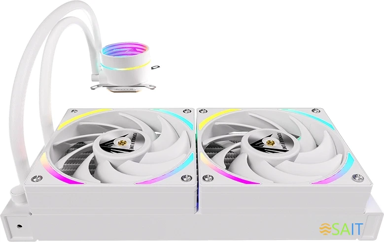 Система водяного охлаждения Formula Oasis L240 ARGB Soc-AM5/AM4/1200/2066/1700/1851 белый 4-pin 1-27.2dB Al+Cu 310W Ret (OASIS L240 ARGB WH)