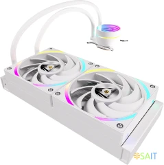 Система водяного охлаждения Formula Oasis L240 ARGB Soc-AM5/AM4/1200/2066/1700/1851 белый 4-pin 1-27.2dB Al+Cu 310W Ret (OASIS L240 ARGB WH)