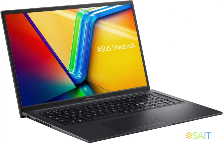 Ноутбук Asus VivoBook 17X K3704VA-AU051 Core i5 13500H 16Gb SSD512Gb Intel Iris Xe graphics 17.3" IPS FHD (1920x1080) без ОС black WiFi BT Cam (90NB1091-M00210)