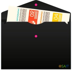 Конверт на кнопке Бюрократ Black Opal BLPK803A4/1 A4 пластик 0.18мм черный (упак.:4шт)